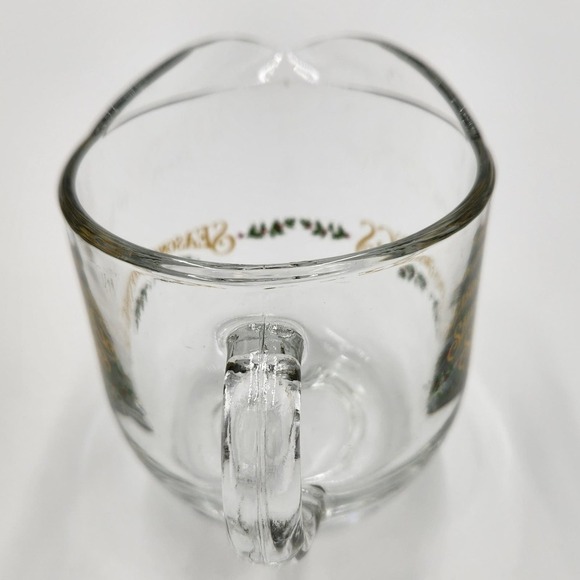 VTG Hometrends Anchor Hocking Glass Sugar & Cream Set Season Greetings Deadstock - Picture 3 of 14
